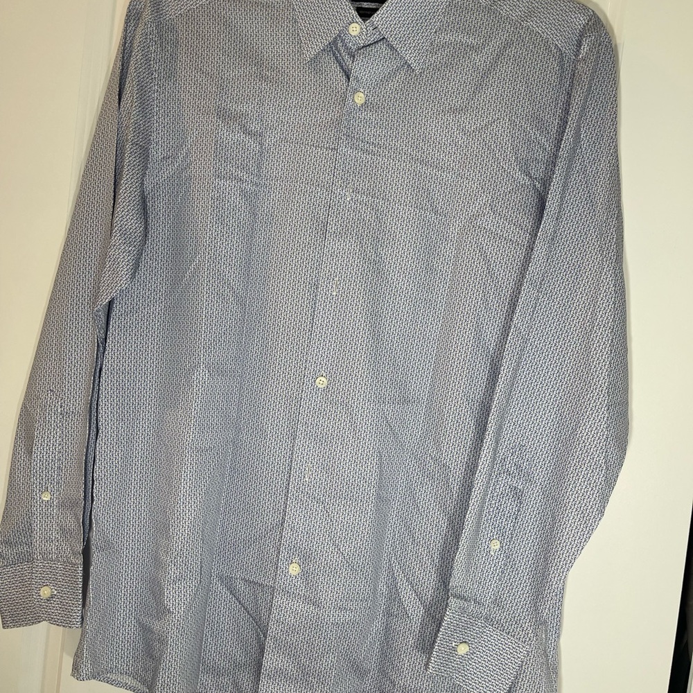 Ermenegildo Zegna Blue Casual Button Down Shirt